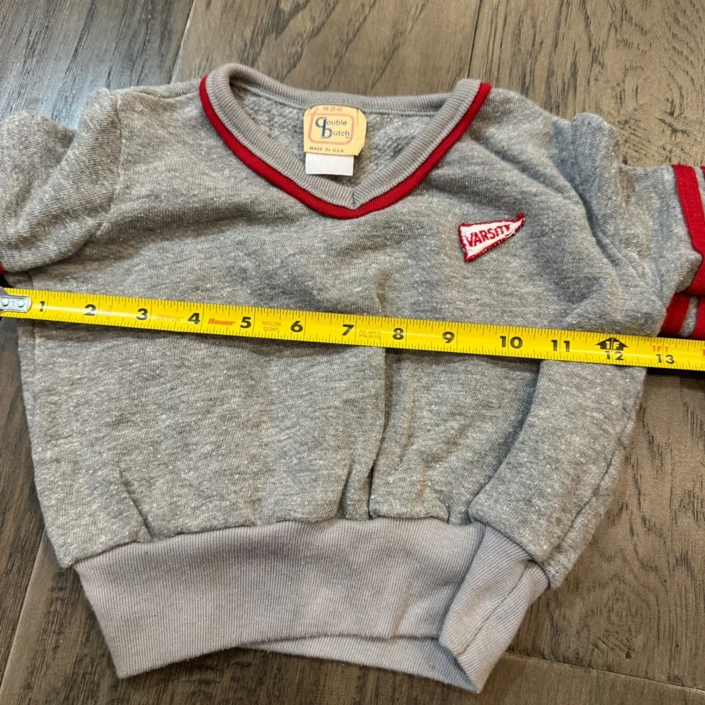 Vintage Double Dutch Gray Varsity Sweatshirt Kids Size‎ M (5-6) USA Made